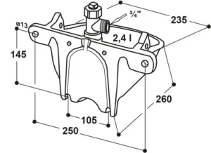Galvijų girdyklos vienvietės Drinking bowl Mod. 8