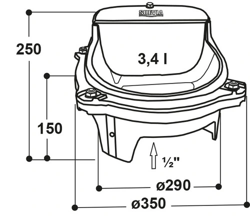 Gėrimo dubuo, modelis 43A, 24 V, 80 W