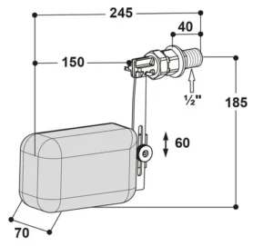 Membraminis plūdės vožtuvas, modelis 820