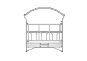 Didėlių rulonų ėdžios HAY RACK BIG BALL (2x3m) FESTON MODEL WITH 3 POINTS